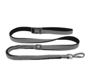 Doco Vario Easy Snap Bungee Leash - 6Ft-Grey (Color: Grey, Size: 5/8 x 6ft)