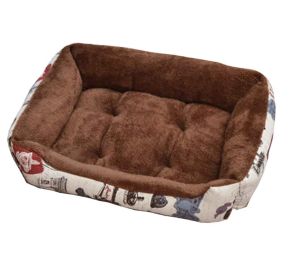 Lovely Design Small Dog Bed (Color: Brown)