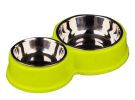 Double Dish Food & Water Dog Bowls