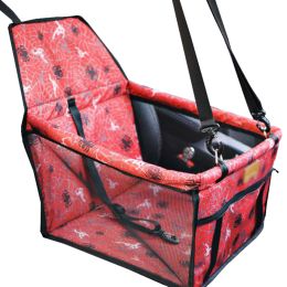 Single Dog Seat Cover Basket (Style: Spiders Red)