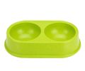 Double Dog Bowl Bamboo Fiber Round