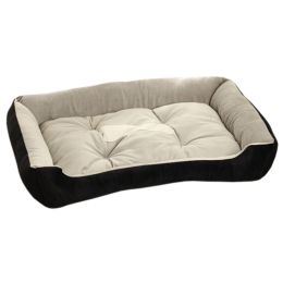 Bone Design Small Dog Bed (Color: Black)