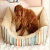 Rectangular Comfortable Small Dog Bed - Bone Decal