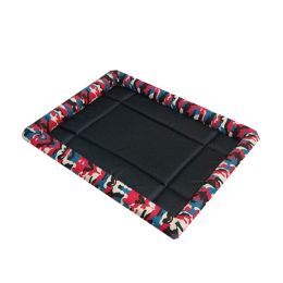 Stylish Dog Kennel Mat Bolster Bed (Style: Camouflage Red)