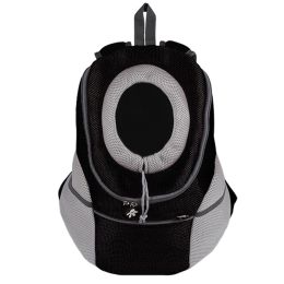 Outdoor Dog Front Carrier/ Backpack - Hole for Head (Color: Black)