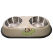 Double Stainless Steel Bowls for Dogs with Dog Design