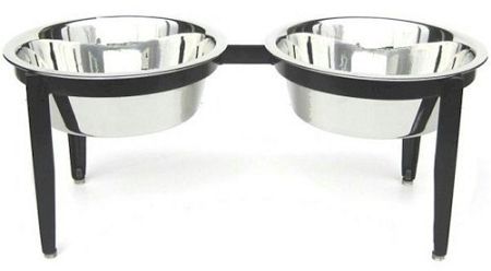 Visions Double Elevated Dog Bowl (Size: Small)