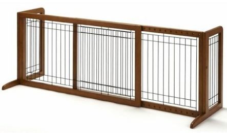 Large Bay Isle Freestanding Pet Gate (Size: Tall)