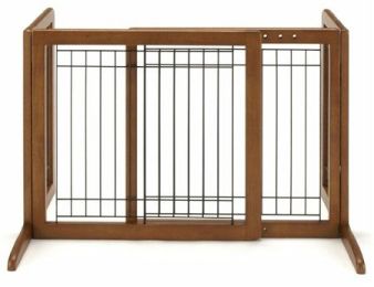 Small Bay Isle Freestanding Pet Gate (Size: Tall)